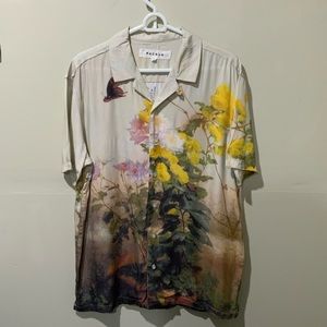 PacSun floral button down tee size M